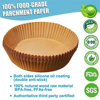 (net) Air Fryer Liners Disposable Paper 50 Pcs
