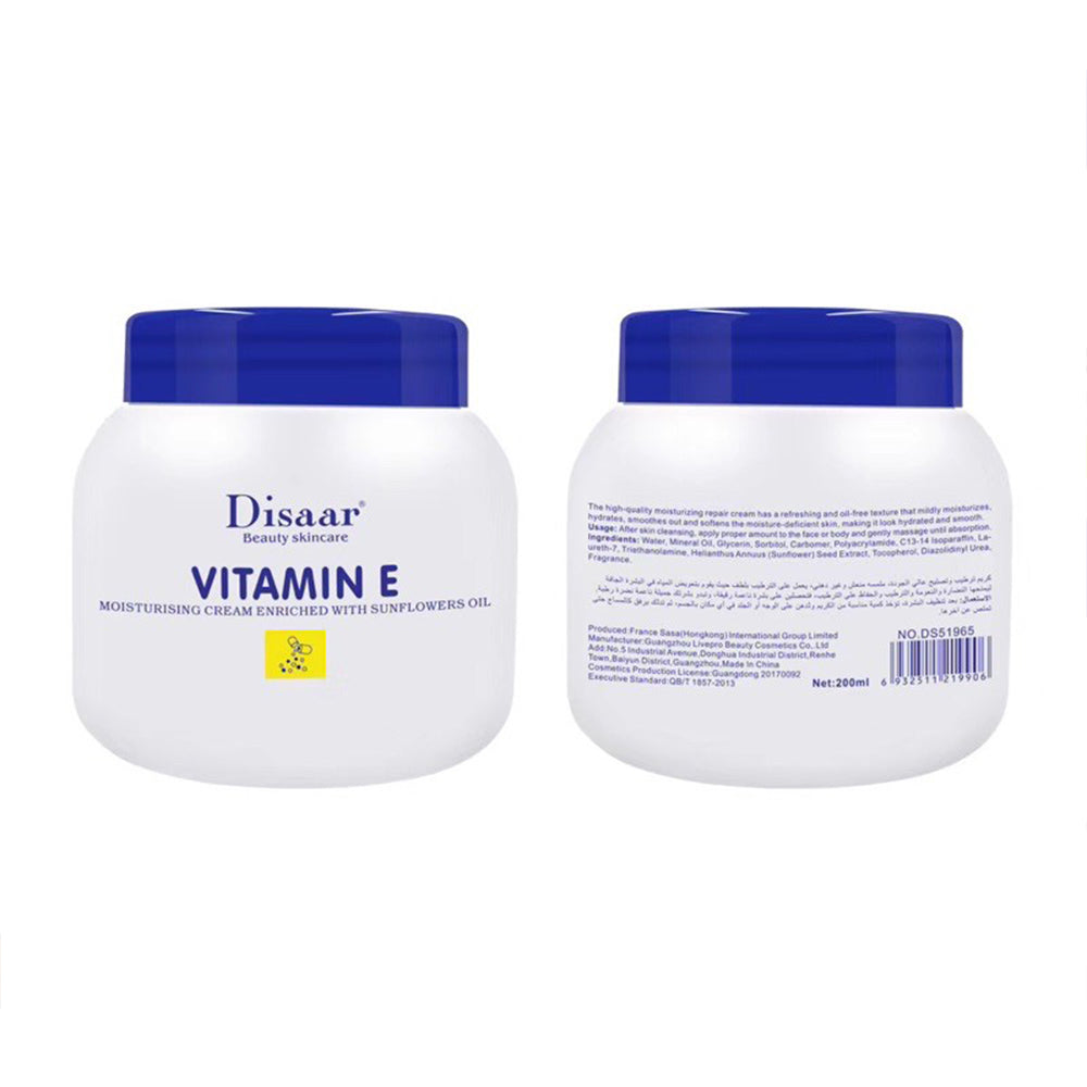 (NET) Disaar Vitamin E Cream Moisturizing Soft Skin Body Lightening Cream 250ML / DS51965