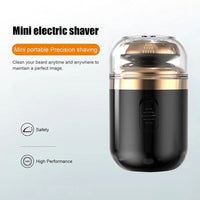 (net) 2 in 1 Men Mini Electric Shaver Painless Wet Dry Double Use Man Washable Men's Pocket Size Trimmers Portable Razor For Beard / 135563