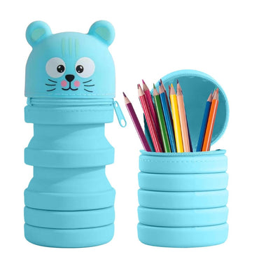 Animal Silicone Pencil Case With Cresko Closure