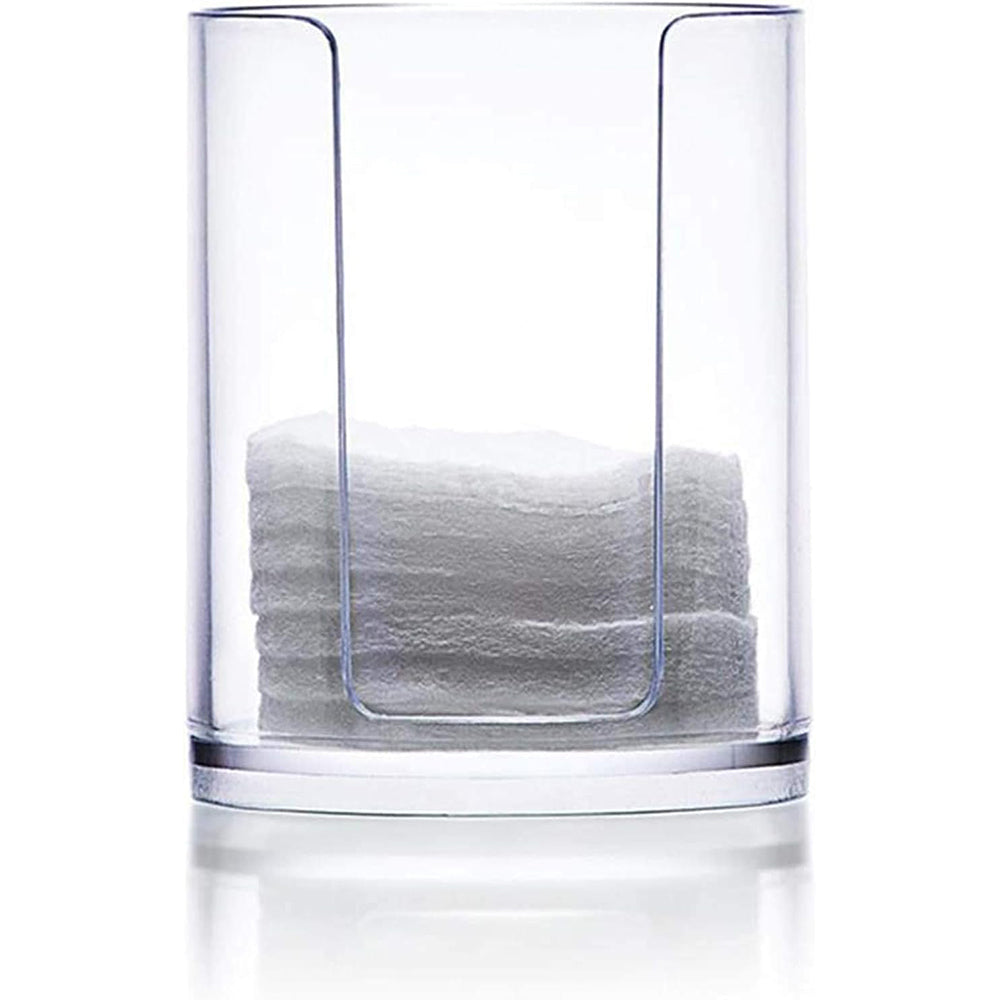 Cylinder Transparent Two-Layer Cosmetics Container Storage Box Case For Nail Polish Cotton Swab