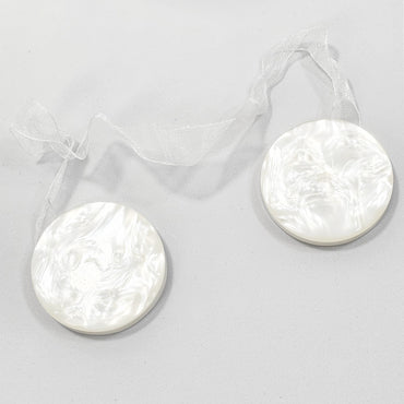 Curtain Magnets Mother of Pearl Style Simple Round Shape 1 Pc