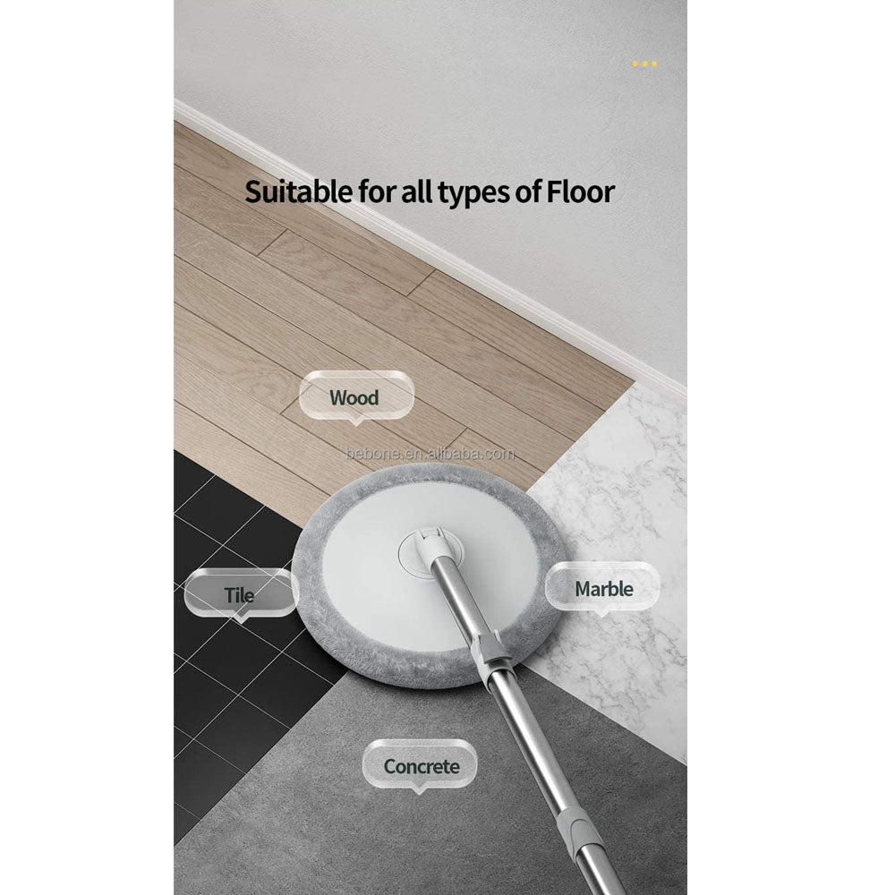 Clean Water Spin Mop Suitable for All Types of Flooring, New Invention to Clean Your Home, Microfiber Mopheads Included Long-lasting