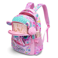 (NET) Rose Cat Backpack With Lunch Box & Pencil Case