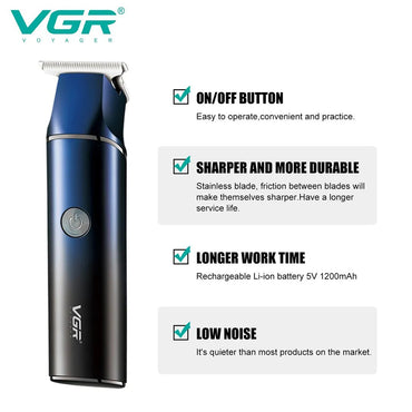 (NET) VGR Professional Digital Display Rechargeable cordless Pro Self Haircut Hair Clipper Beard Trimmer / V-986