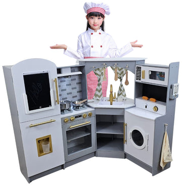 (Net) Wooden Play Kitchen for Kids / W10C968B
