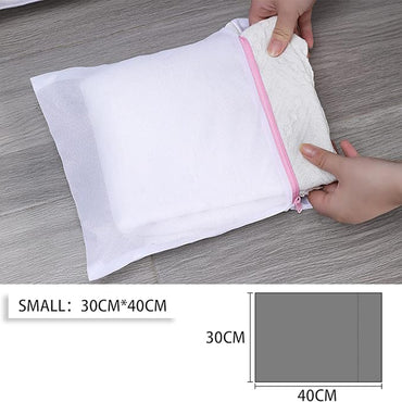 (net) Laundry Bags Premium Durable White Zippered Polyester