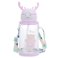 Plastic Bottle With Straw / KN-6