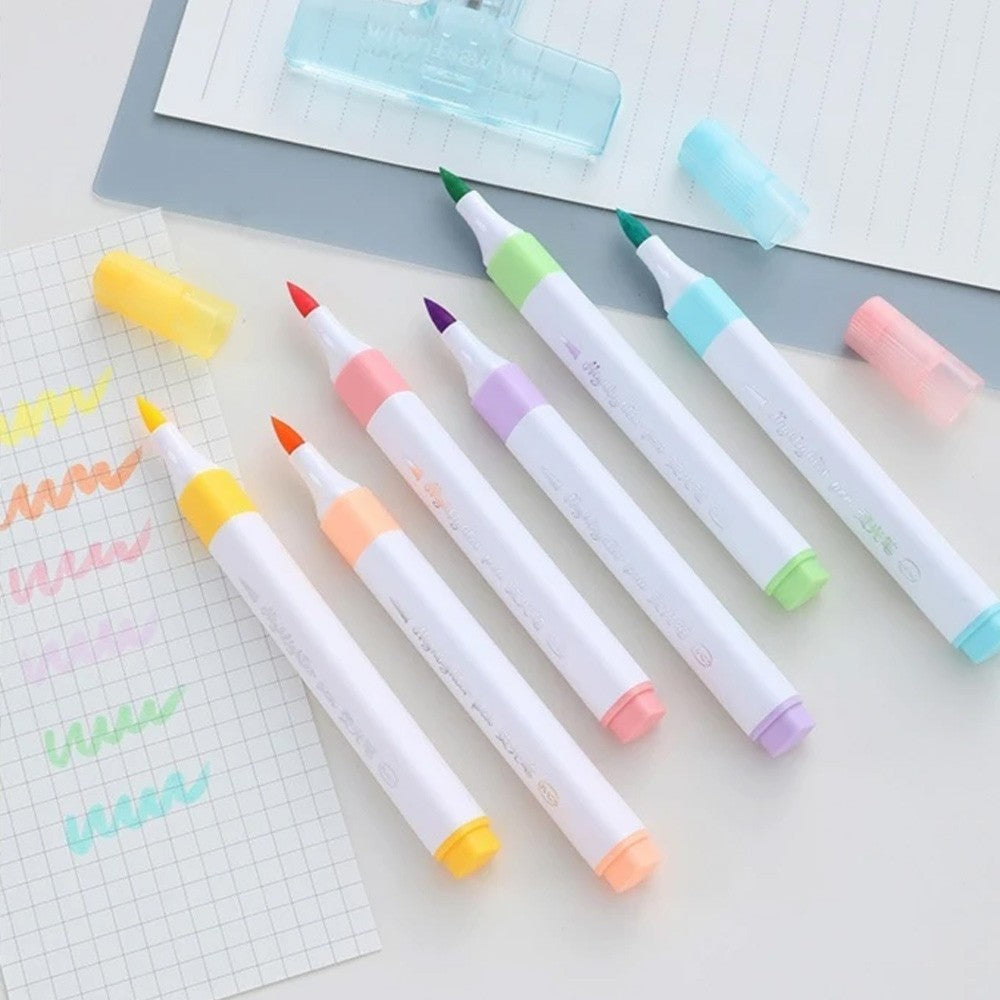 6 Color Pastel Highlighter Pen Set / 290695