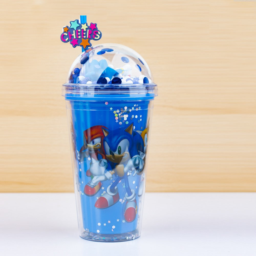 (NET) Plastic cup with straw for kids  450ml