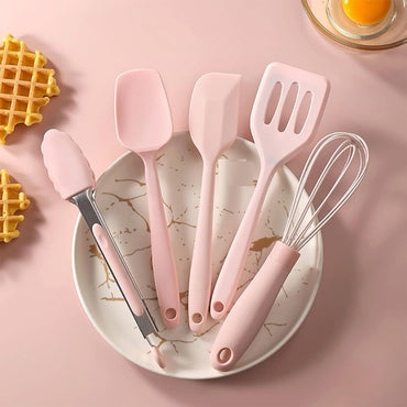 5 Pcs Non-stick Silicone Spatula Set Home And Kitchen Accessories Cooking Tools For Baking / KQ434