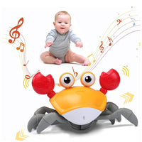 Musical Crawling Crab Baby Toy Rechargable Walking Crab Toy With LED