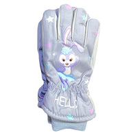 Kids' Windproof Waterproof Mittens - Cute Rabbit Design