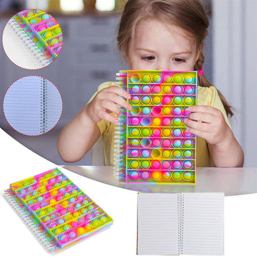 Bubble Pop Spiral White Lined Paper Notebook