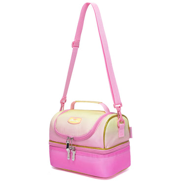 (NET) Pink Kids Lunch Bag Insulated Bento