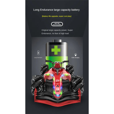 (Net) F1 Formula Spray Watch Remote Control Racing Car 2.4G - Light, Sound, Drift, Stunt