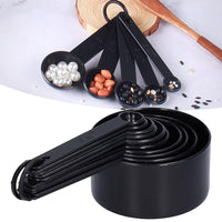 (net) Black Plastic Measuring Spoon 10 Pcs