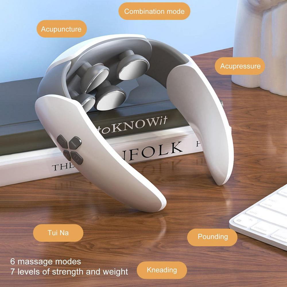 Hot Compress Neck Massager, EMS Pulse, Cervical Massage Machine, Neck Pain Relief, Muscle Relaxation / KH-960