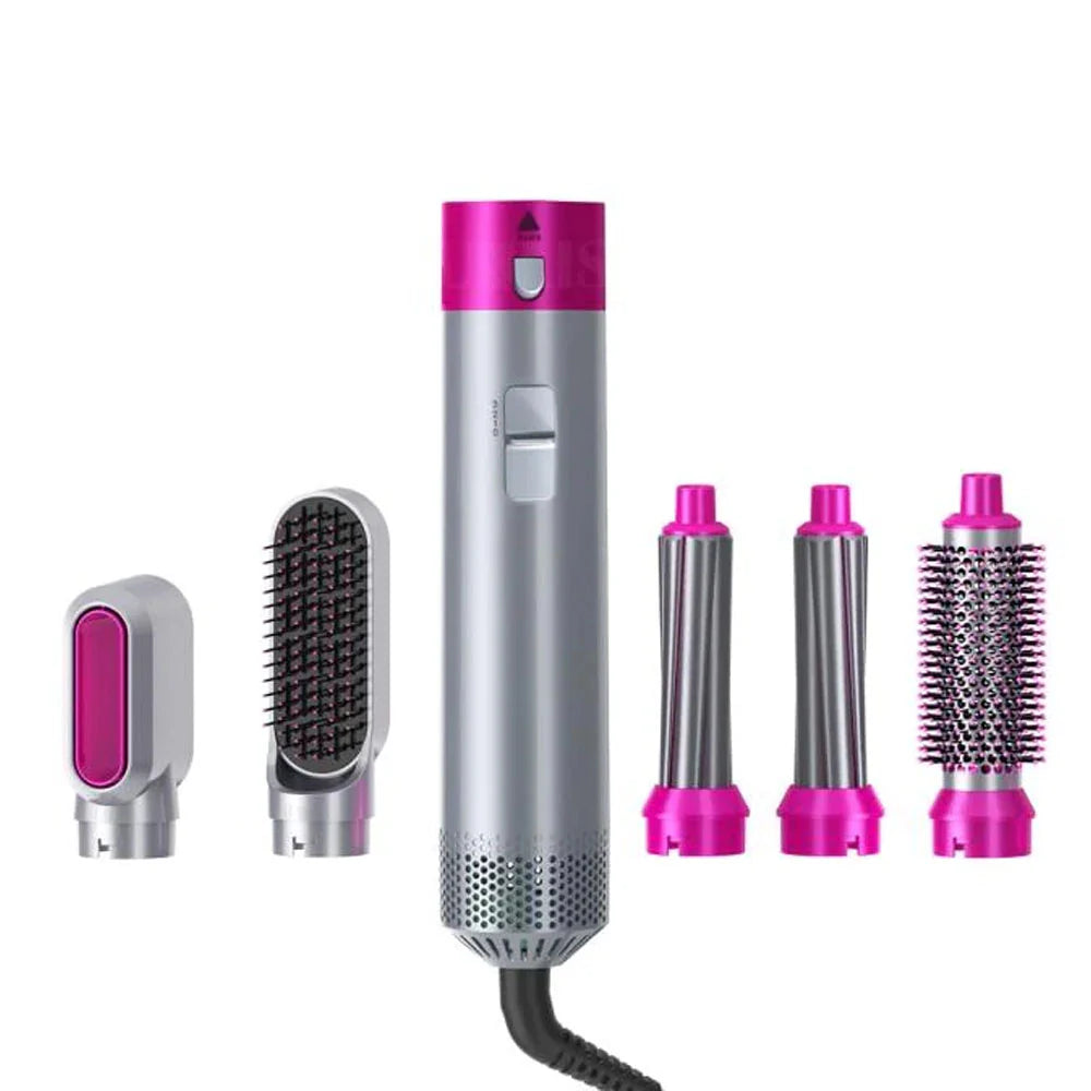 5 in 1 Hot Air Styler Hair Straightener Dryer Comb Multifunctional Styling Tool For Curly Hair Machine For Straightening Curling Drying Combing Scalp Massage Styling Small Box