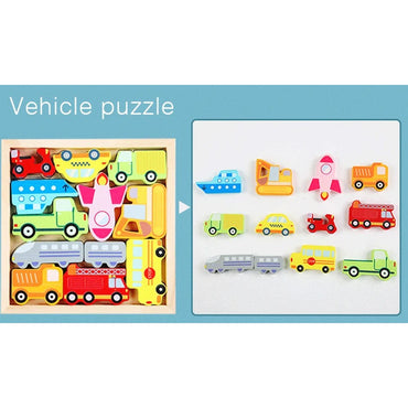 Versatile Wooden Toddler Jigsaw Puzzle Blocks