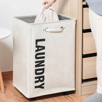 (net) Rolling Laundry Basket Large Laundry Hamper on Wheels Collapsible Dirty Clothes Hamper with Drawstring Mesh Cover Corner Clothes Storage Basket Laundry Bin with Handle ( Grey )