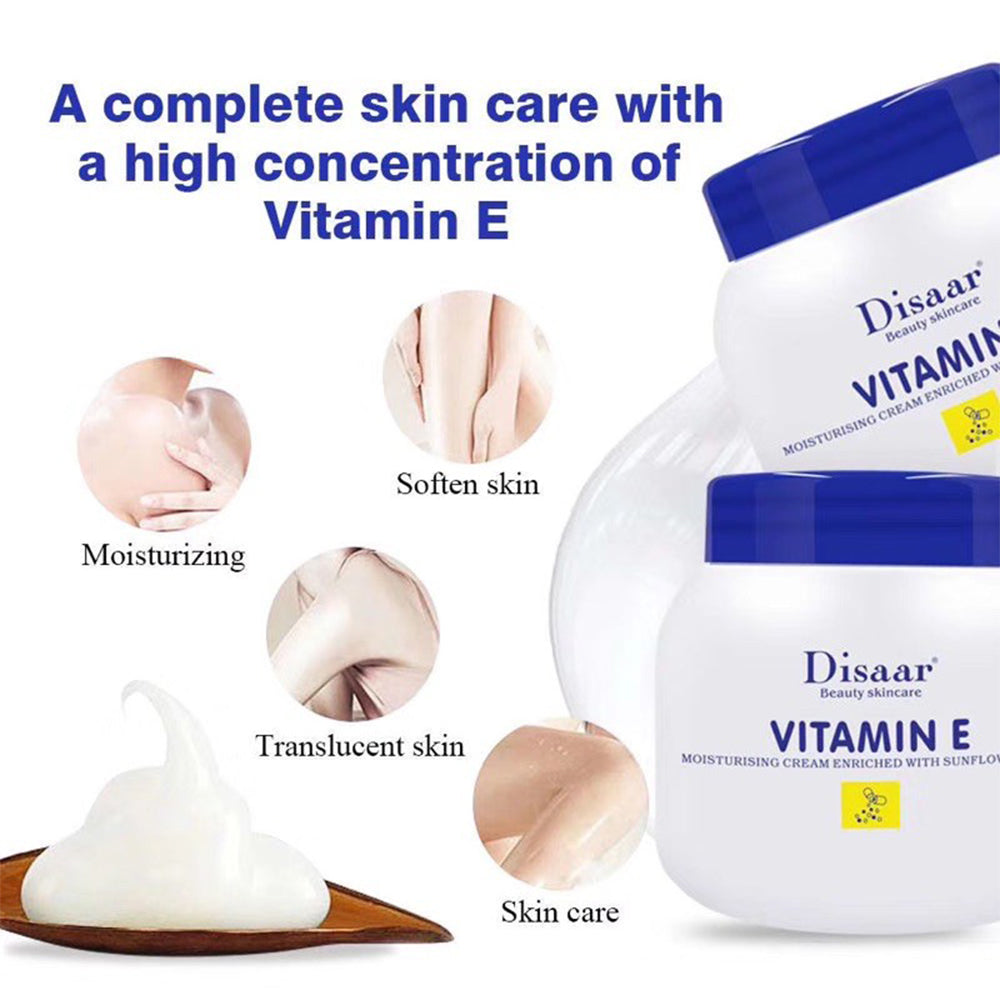 (NET) Disaar Vitamin E Cream Moisturizing Soft Skin Body Lightening Cream 250ML / DS51965