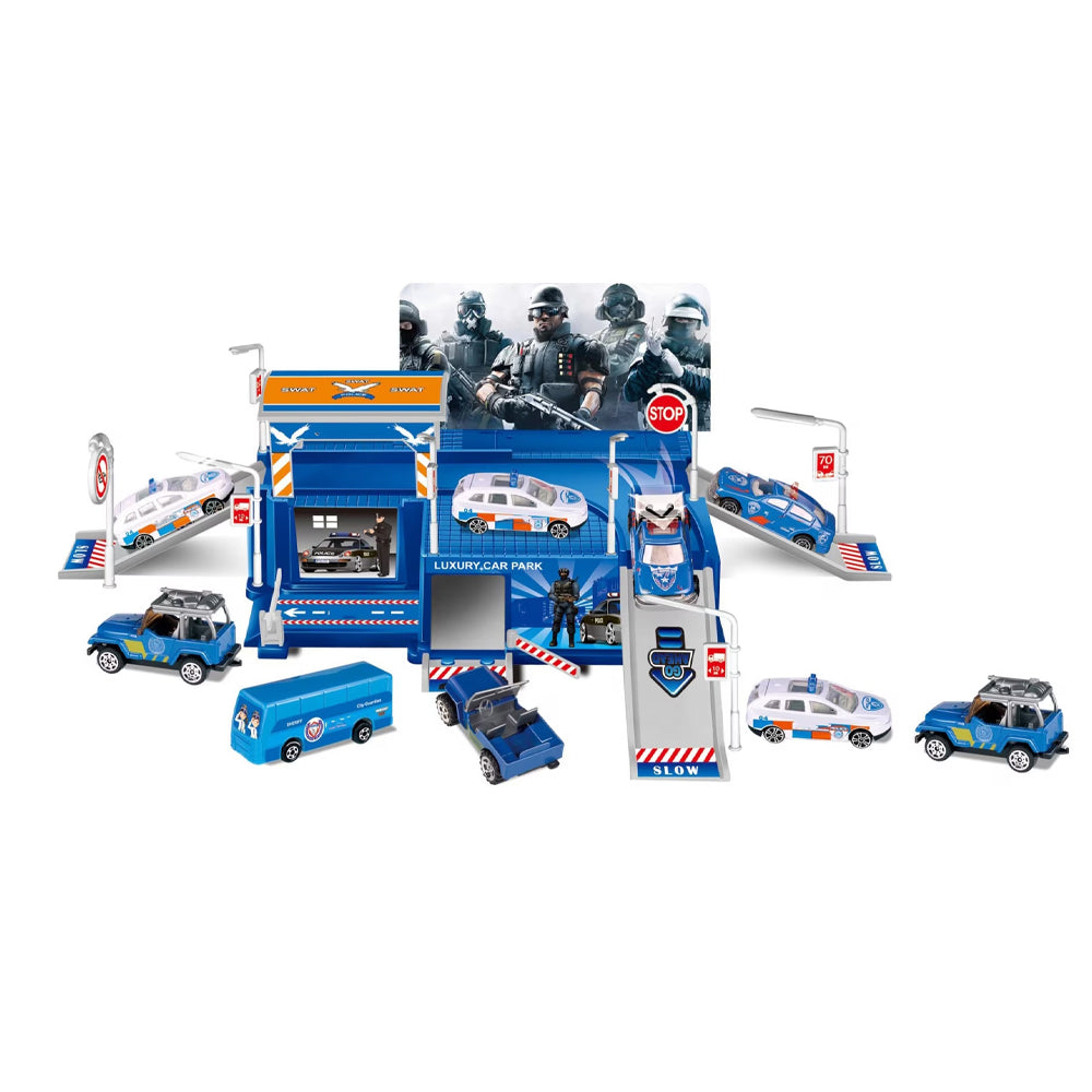 SWAT Team Police Toy Set - 8-Piece Collection of Police Cars