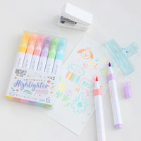 6 Color Pastel Highlighter Pen Set / 290695