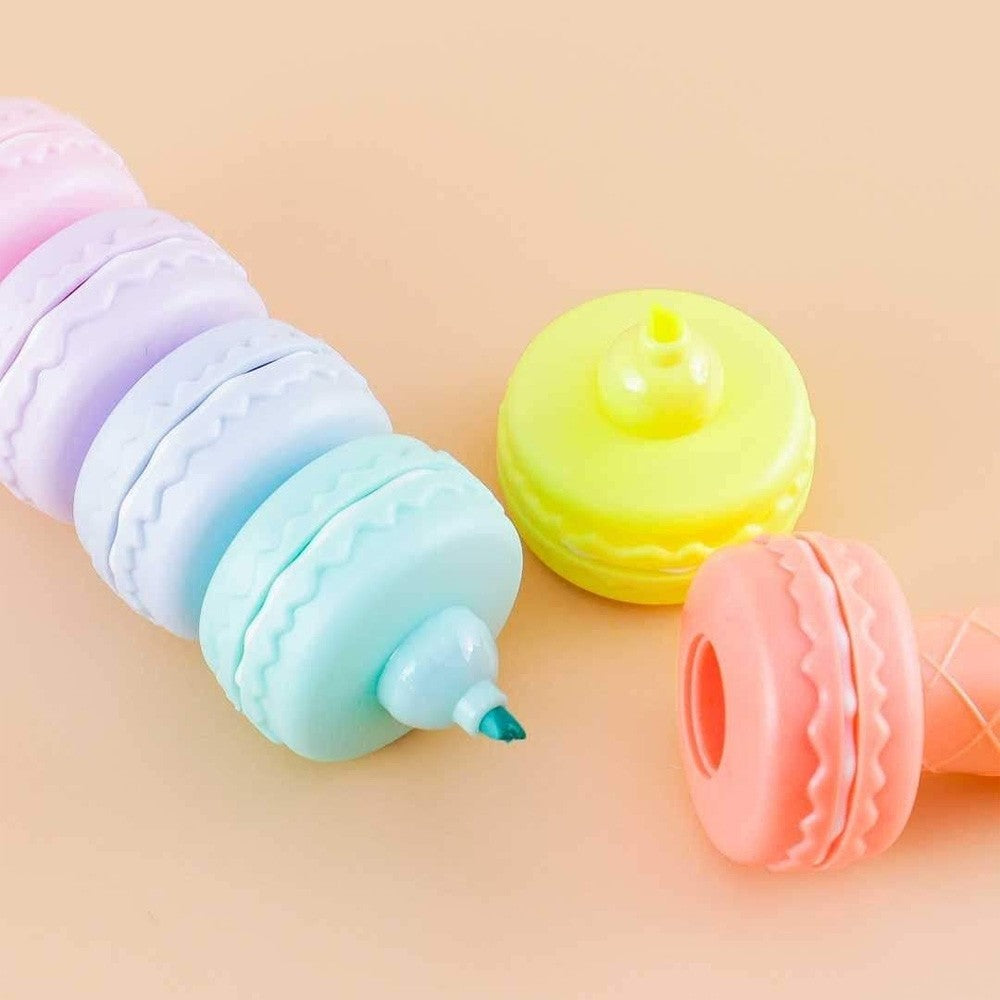 6 Color Burger Shape Highlighter Pens