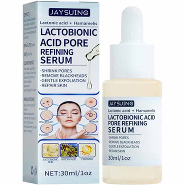 (NET) JATSUING Lactobionic Acid Witch Hazels Face Serums Anti-Aging Face Essence Pore Remover Oil 30ml