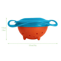 Baby Bowl Kids Rotation Smooth 360 Degrees Dining Entertaining Anti Spill Bowl