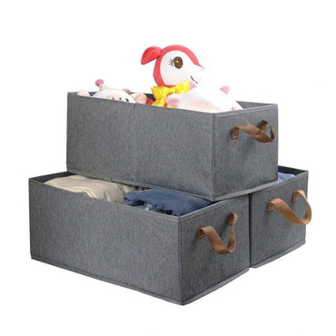 Cationic Steel Frame Storage Box, Foldable Portable Cloth Clothes Organizer Basket 40x28x18 cm