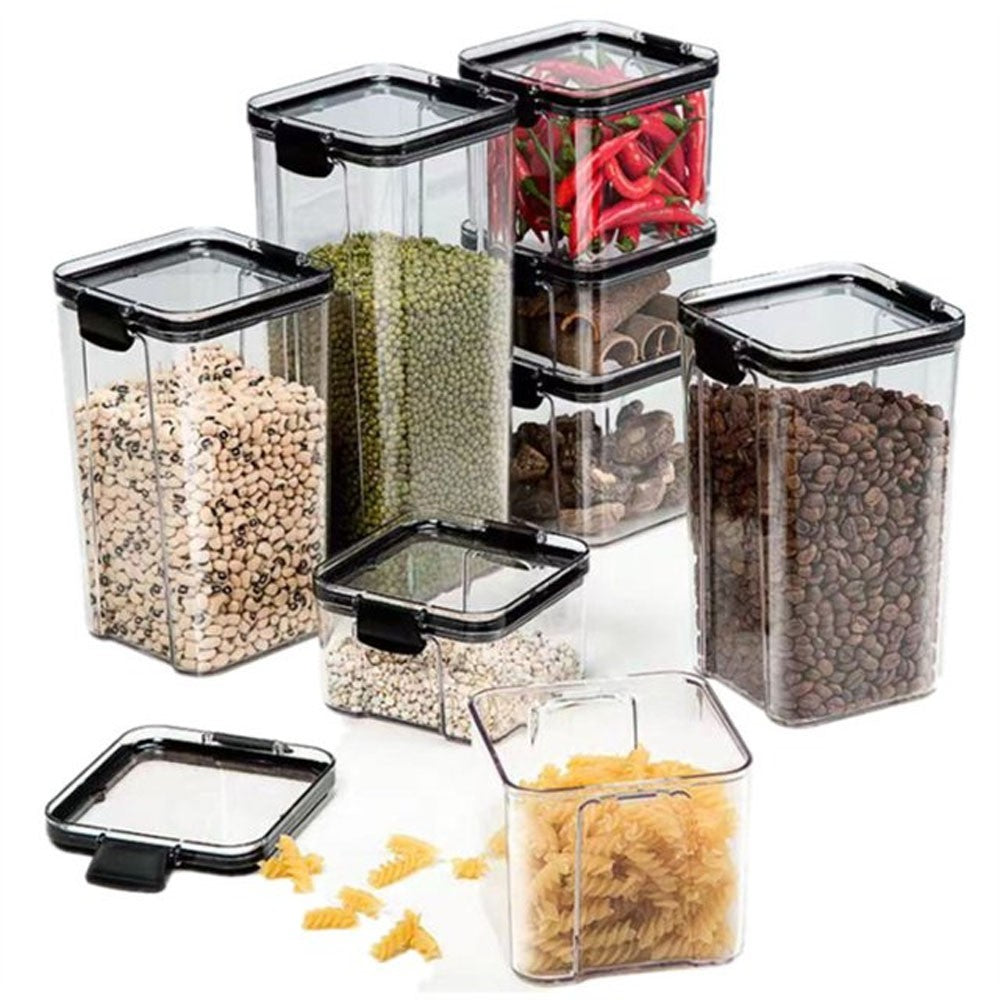 Net) Plastic Cereal Containers with Easy Lock Lids Airtight Food Stor
