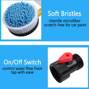 (Net) MACHSWON Rotating Car Wash Brush, Automatic Rotating Washing Brush, High Pressure Water with Soap Reservoir for Washing Car / BD-705