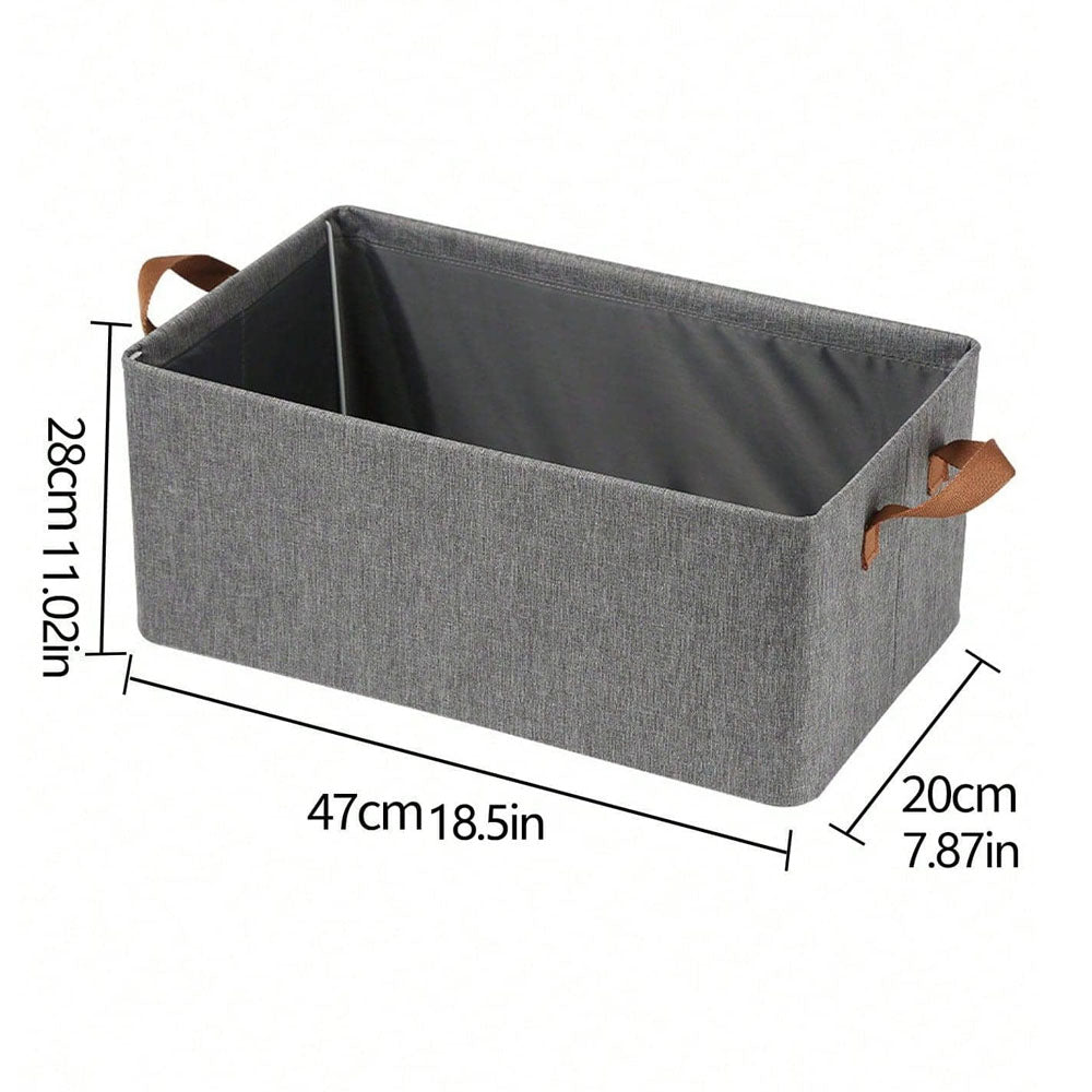 Solid color storage box, modern polyester clothes storage box for home