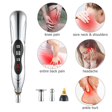 (Net) Massage Pen Rechargeable Pulse Massager Electric Acupuncture Pen Tens Physiotherapy Muscle Simulator Beauty Products Health Tool / DF-668