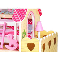 (Net) Wooden Doll House with furniture