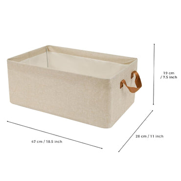 Cationic Steel Frame Storage Box Foldable Portable Cloth Clothes Organizer Basket 46x28x20 cm