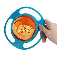 Baby Bowl Kids Rotation Smooth 360 Degrees Dining Entertaining Anti Spill Bowl