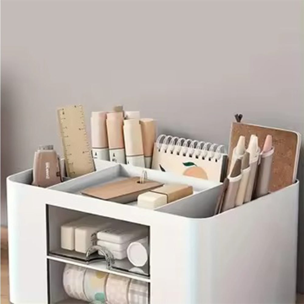 Plastic Table Organizer Simple White Office Desk