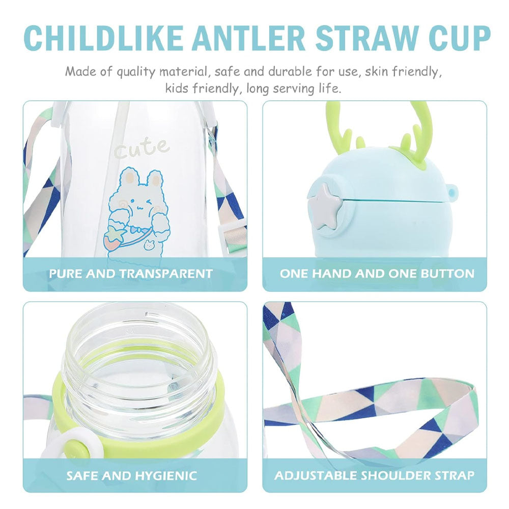 Plastic Bottle With Straw / KN-6