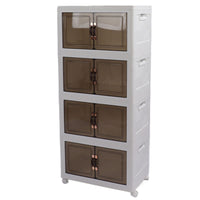 (Net) Multi-Function Storage Cabinet with Double Doors And 4 Layers