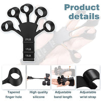 (net) Finger Trainer Finger Grip Strength Trainer, Finger Exerciser & Hand Strengthener, Finger Resistance Band for Wrist Physical Rehabilitation