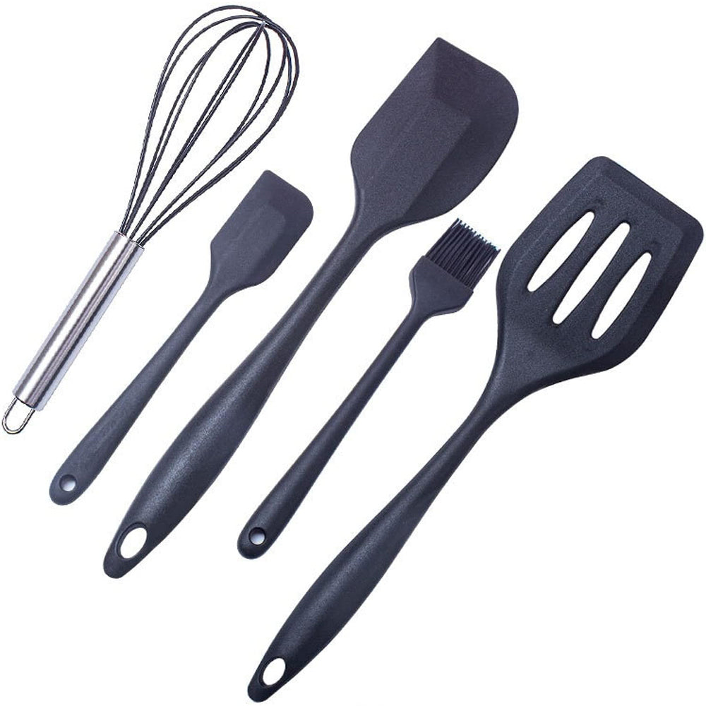 5 Pcs Non-stick Silicone Spatula Set Home And Kitchen Accessories Cooking Tools For Baking / KQ434