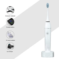 (net) Electric Teeth Cleaner 2 in 1 Electric Teeth with Toothbrush Head
