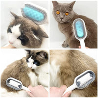 (Net) Clean Hair Removing Comb Sticky Brush For Cats Dog Cuddles, Pet Hair Remover with Wet Wipes for Long & Short Haired