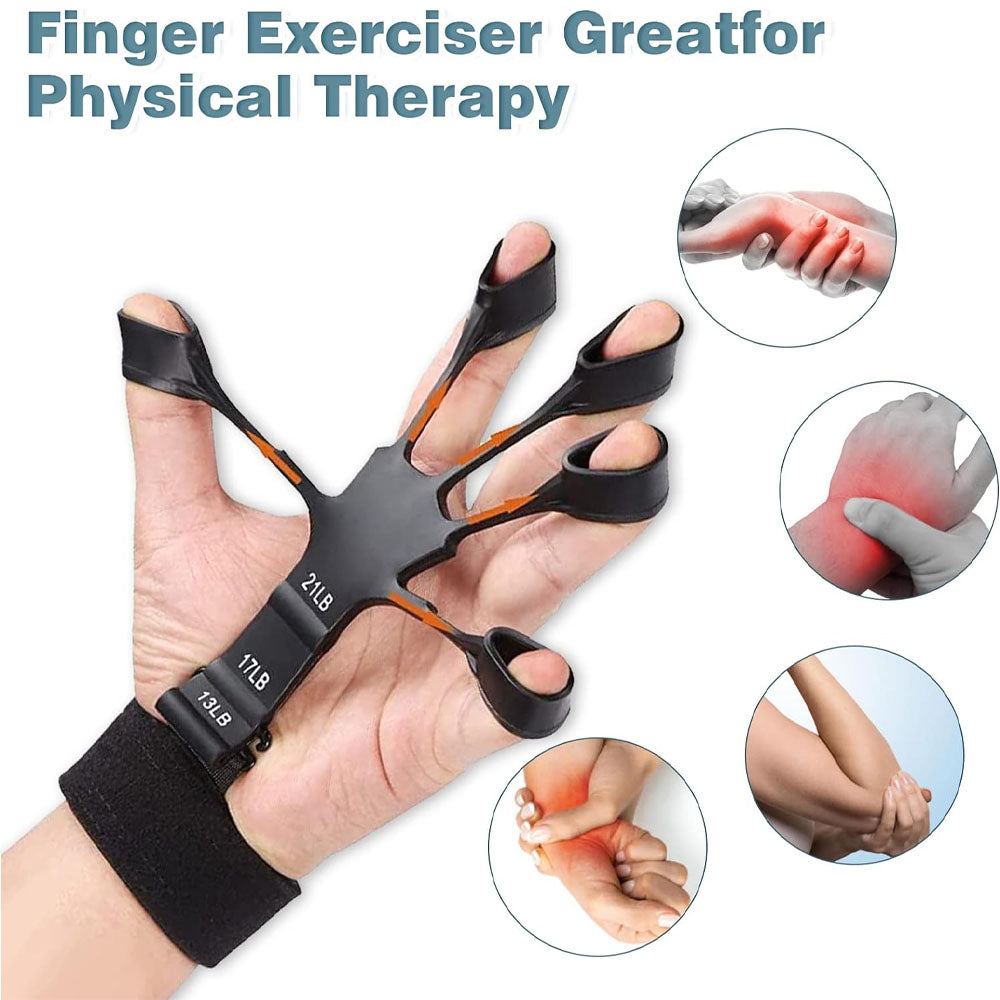 Finger Trainer Finger Grip Strength Trainer, Finger Exerciser & Hand Strengthener, Finger Resistance Band for Wrist Physical Rehabilitation