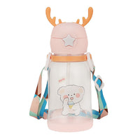 Plastic Bottle With Straw / KN-6