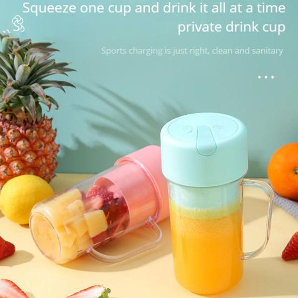 Straw Type, Juicing Cup, Portable Mini Juicer Straw Cup USB Rechargeable Electric Juicer Fruit Milkshake Blender / HS-08