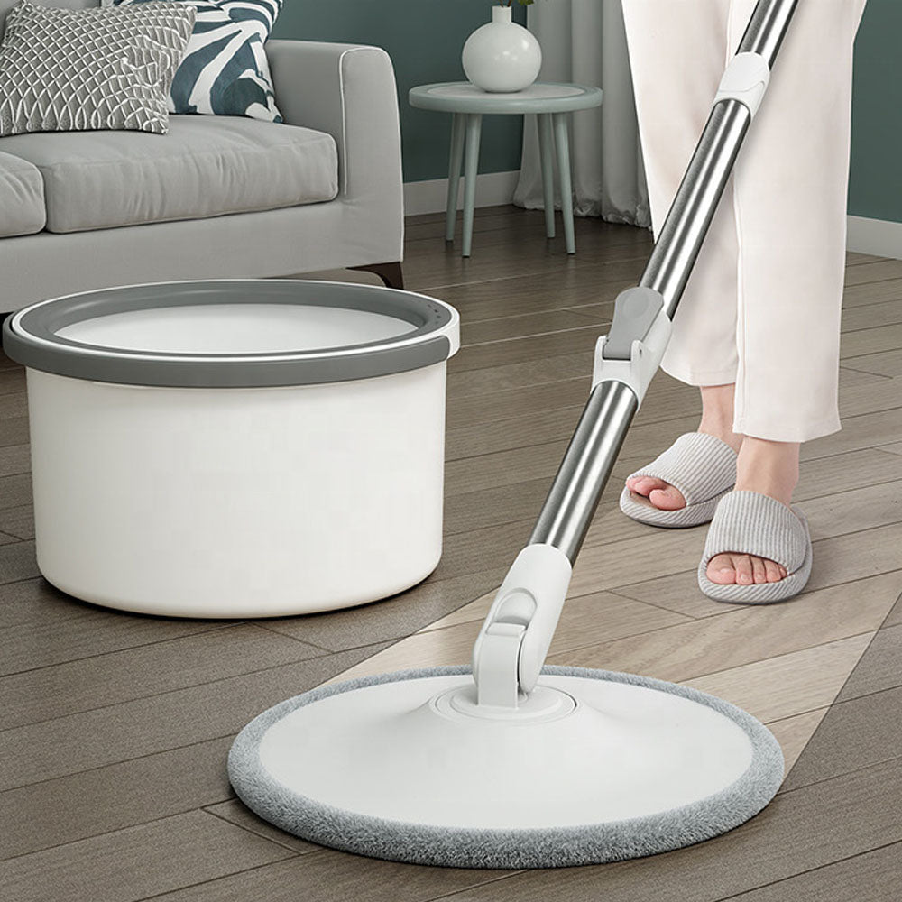 Clean Water Spin Mop Suitable for All Types of Flooring, New Invention to Clean Your Home, Microfiber Mopheads Included Long-lasting
